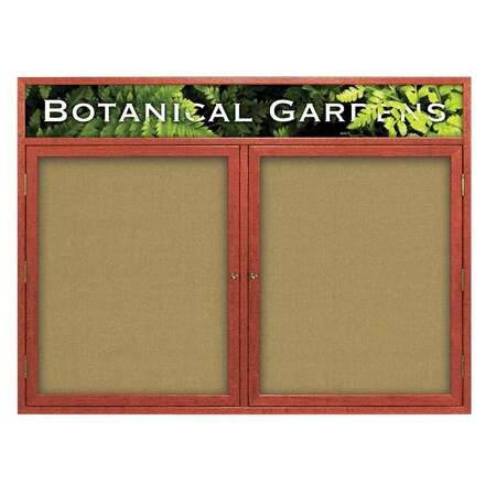 United Visual Products Open Faced Traditional Corkboard, 60x36" UV643A-GOLD-DBURGU